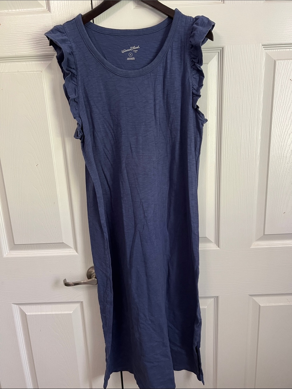 Universal Thread Navy Ruffle Sleeve Tank Top - Picture 2 of 7